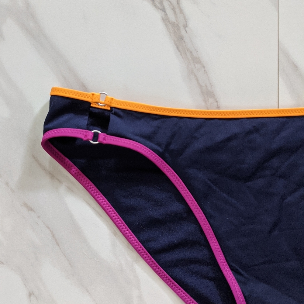 ATHLETA Navy Kapalua Bonded Hem Bikini Bottom XL - Picture 6 of 8
